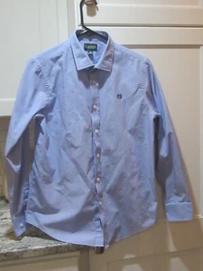 Ralph Lauren Youth Dress Shirt Size Large 18 Boys Kids Solid blue Color - Picture 1 of 11