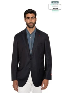 $5600 ISAIA NAPOLI "Aquaspider "Blue Navy Jacket Sport Coat Wool 44 US / 54 EU - Picture 1 of 9