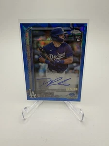 2025 Topps Chrome Sapphire DALTON RUSHING Blue RC Auto /199 -Color Match Dodgers - Picture 1 of 9