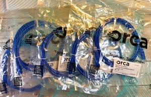 LOTTO 9 PEZZI CAVO PATCH BRETELLA UTP CAT.6 BLU 1 METRO ORCA OC-PC6-223160-01 - Bild 1 von 3