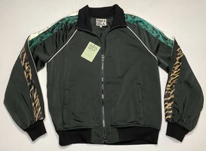 NEW Pam & Gela Large Striped Silky Tracker Jacket - Picture 1 of 19