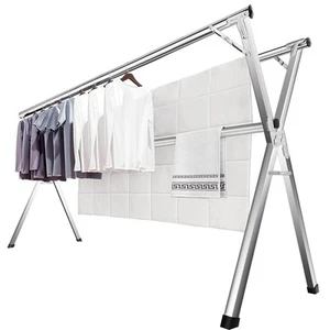 63 Inches Clothes Drying Rack, Drying Rack Clothing Folding Indoor Outdoor, H... - Picture 1 of 6