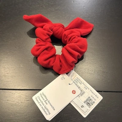LULULEMON Uplifting Scrunchie Fleece Bow – Sports Red ❤️ NWT  💖 Perfect gift - Image 1 of 2