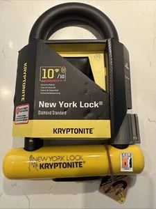 Kryptonite New York Diamond Standard U Lock Motorcycle Dbl Deadbolt 10/10 - Picture 1 of 4