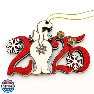 Katze Weihnachtsschmuck - 2025 Katze Christbaumschmuck zum Aufhängen - süßes Holz - Bild 1 von 5