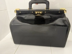 Bolso Doctor Mackenzie-Harris BonarBridge Gladstone Escocia Grande Cuero-Negro - Imagen 1 de 19