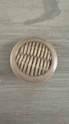 Vintage Large Button Basket Weave Woven Pattern Shank - Image 1 of 3