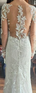 Galina Signature Langarm Ivy Sheer Perlen Brautkleid Davids Bridal 6 Spitze - Bild 1 von 9