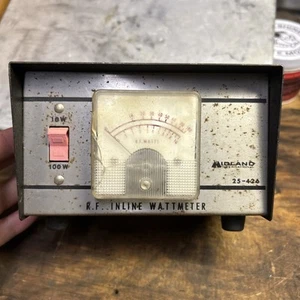 Midland international 10/ 100 watt R.F inline wattmeter, model 25-426 UNTESTED - Zdjęcie 1 z 6