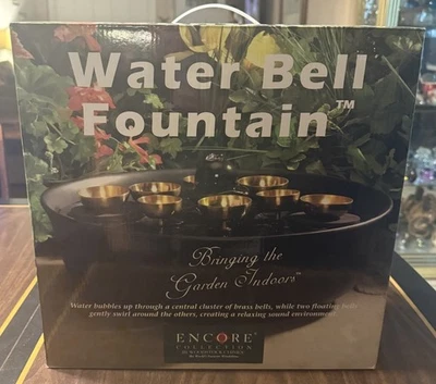 WOODSTOCK CHIMES ENCORE WATER BELL WATERBELL FOUNTAIN WEWBF BRASS & BLACK  NEW - Image 1 of 2