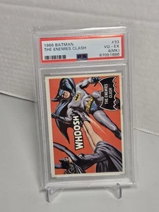 1966 TOPPS BATMAN #33 THE ENEMIES CLASH Black Cat PSA 4 - Picture 1 of 3