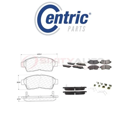 Centric Posi Quiet Ceramic Brake Pads w Shims for 1993-1997 Geo Prizm 1.6L az - Изображение 1 из 4