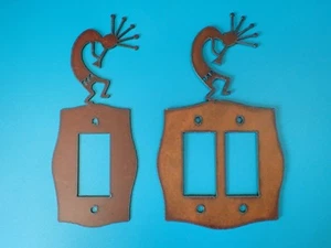 Metall Kokopelli Wippschalterplatten 1 einfach und eine 2-fach - Bild 1 von 5