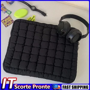 Borsa per laptop trapuntata Custodia morbida imbottita per laptop (nera da 11 po - Afbeelding 1 van 7