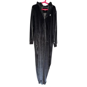 Tuta intera originale in velluto grigio argento loungewear taglia S - Foto 1 di 11