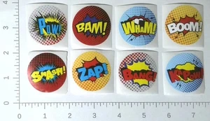 Super Hero Bang! Bam! Pow! Zap! Smash! Wham! Comic Theme Sticker Decal Lot - Picture 1 of 1