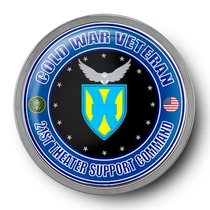 Cold War Veteran 21st Theater Support Command Seal Emblem Badge Veteran Sticker - Picture 1 of 3