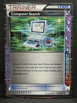 Pokémon TCG Computer Search 137/149 Boundaries Crossed Holo Ace Spec Card MP - Image 1 of 4
