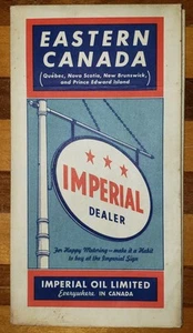 1940 Imperial Dealer Oil Gas Eastern Canada Map Highway Road Map - Bild 1 von 5