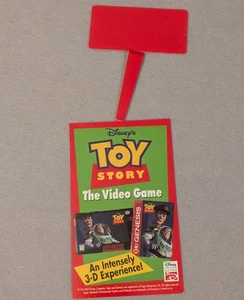 Vtg Toy Story Video Game Store Display Shelf Hanger Sign - 90s SNES / Genesis Ad - Picture 1 of 13