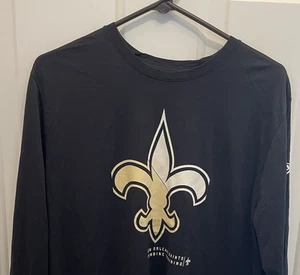 New Orleans Saints NFL Combine New Era Black Long Sleeve Active Shirt Mens L - Picture 1 of 6