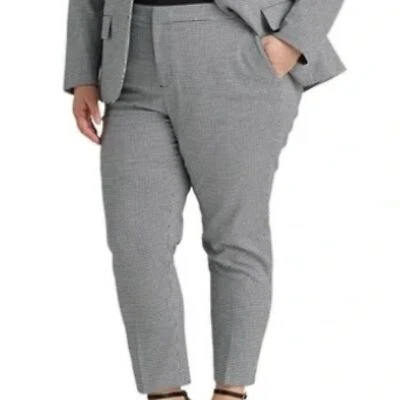 Pantalones Pantalón Vintage Lauren Ralph Lauren Blanco y Negro Pata de Gallo Mezcla Lana Foto 1 de 4