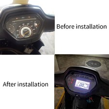 7 Farben Hintergrundbeleuchtung ​LCD Tachometer Pnp ​DIGITAL METER Alpha fü U1H8