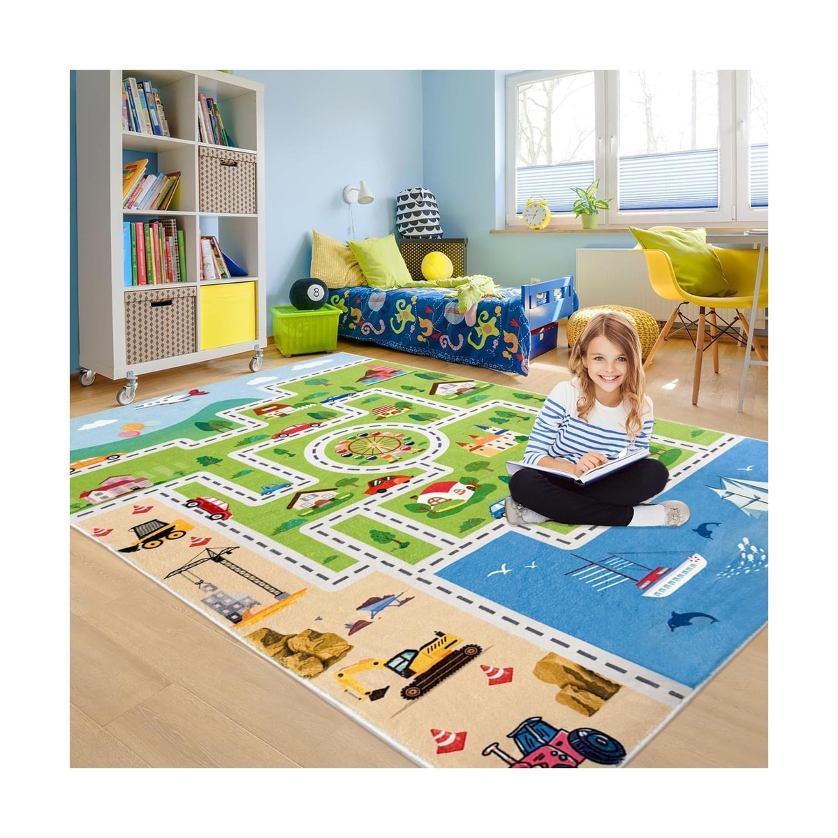 Meubinex Tapis De Jeu Tapis De Rue Tapis Pour Enfants 100 X 165 Cm