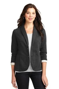 Port Authority L298 Women's Cotton/Poly Versatile Fleece Shawl Collar Blazer - Picture 1 of 4