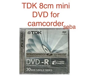 Disco videocamera TDK 8 cm DVD-R 30 min lato singolo antigraffio - Foto 1 di 1