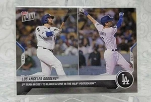 Los Angeles Dodgers - 2021 MLB TOPPS NOW Card 809 2nd Team Clinch MLB Playoffs - Picture 1 of 2