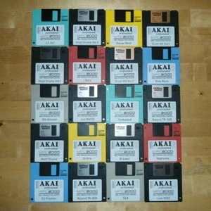 Kit de batería de disquetes Akai MPC 2000 x20 muestras de sonidos disquetes disquete - Imagen 1 de 6
