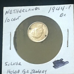 Olanda 1944-P 10 Centesimi Argento (tenuto per Gioielli) A773 - Foto 1 di 3