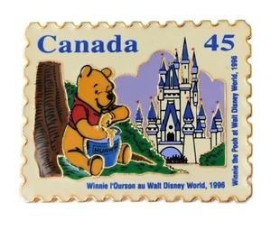 Vintage Disney Winnie the Pooh Pin Canadian Stamp 1996 Walt Disney World Pinback - Picture 1 of 3