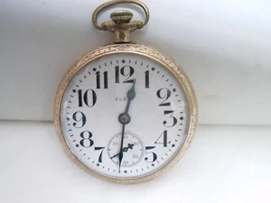 ELGIN POCKET WATCH OPEN FACE - Picture 1 of 10