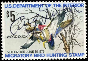 USA 5 $ DUCK STAMP 1974, SCOTT RW41, U, F. - Bild 1 von 2