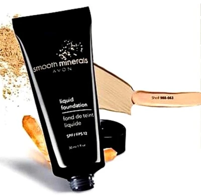 Base líquida Avon SMOOTH MINERALS D102 SHELL SPF12 descontinuada nueva de stock Foto 1 de 4