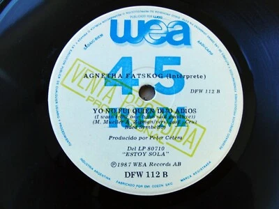 AGNETHA FALTSKOG ABBA PETER CETERA 45 PROMO Sung IN SPANISH I Wasn't The One Who Foto 1 de 3