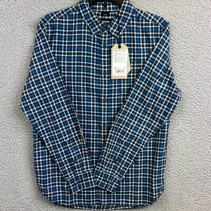 PrAna LOS FELIZ Flanell Langarm Hemd Admiral blau kariert Gr. S Slim Fit - Bild 1 von 8