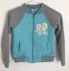 Disney Movie Frozen Princess Elsa Let it Go! Lined Jacket Girls Size 7/8 Blue - Picture 1 of 12