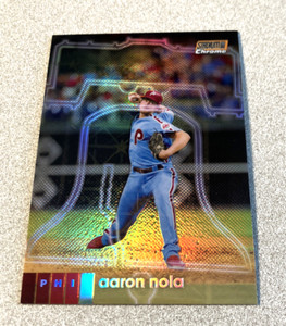 2020 Stadium Club Chrome Orange Refractor #243 Aaron Nola Phillies 14/25