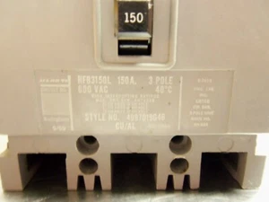😉 NEW WESTINGHOUSE 150 AMP CIRCUIT BREAKER 3 POLE 600 VAC HFB3150L - Picture 1 of 8