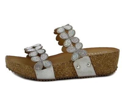 Sandali Ciabatte Gioiello Argento Zeppa e Plateau CINZIA SOFT - Immagine 1 di 4