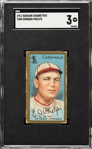 1911 T205 Hassan Edward Phelps St. Louis Cardinals SGC 3 VG - Picture 1 of 2