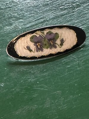 Spilla smaltata argento sterling Hjortdahl Norway Norwegian Estate vintage 1044 - Immagine 1 di 4