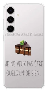 Coque en silicone imprimée compatible Samsung Galaxy S24 Plus Manger des gâteaux - Picture 1 of 3