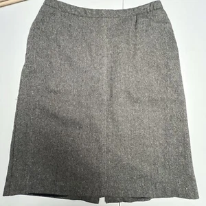 J Crew Pencil Skirt Womens Size 4 Black and White Herringbone Wool Blend Lined - Picture 1 of 17