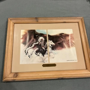 Bev Doolittle RUSHING WAR EAGLE Framed and Matted - Picture 1 of 6