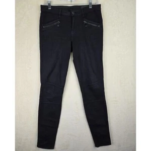 Vince Damen Moto Style Skinny Jeans Größe 28 Schwarz Reißverschluss Biker Streetwear Goth - Bild 1 von 10
