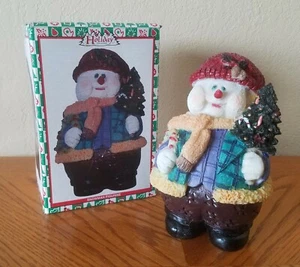 Snowman Figurine by World Bazaars 6 1/2 inches tall - Picture 1 of 8